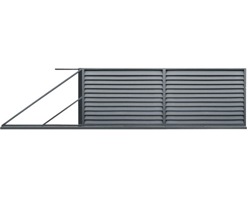 Brána posuvná LORA 4,00 M H (1,50) GALV + RAL7016 ľavá Posuvná brána s lamelovou výplňou