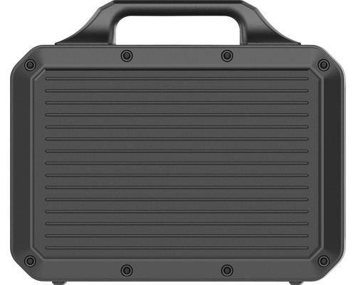 Čierny kufrík na náradie s rukoväťou