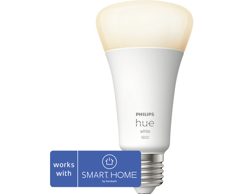 LED žiarovka Philips HUE 8719514343320 White A67 E27 15.5W/100W 1600lm stmievateľná - kompatibilná so SMART HOME by hornbach Žiarovka Philips Hue White 1600 s pečaťou Smart Home by Hornbach