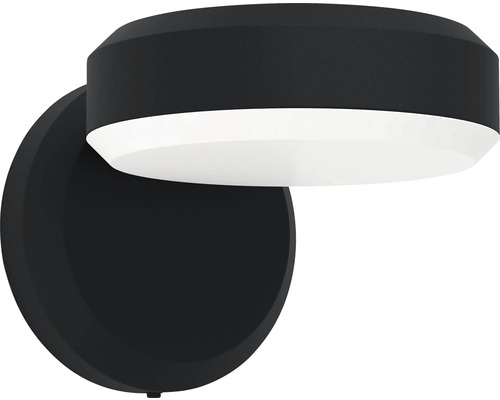 LED vonkajšie nástenné svietidlo Eglo 900673 FORNACI IP54 8,7 W 850 lm 3000 K čierne Čierne nástenné svietidlo s okrúhlou základňou a LED svetlom