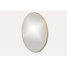 Okrúhle zrkadlo do kúpeľne v ráme Cordia Round line mirror 100 x 100 cm v zlatom ráme R1000G_