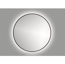 LED zrkadlo do kúpeľne Cordia Round line backlight mirror hnedé 100x100 cm R10000RAL8014IP44_