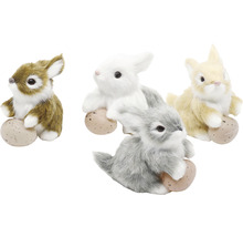 Dekoratívne figúrky zajačikov s veľkonočnými vajíčkami