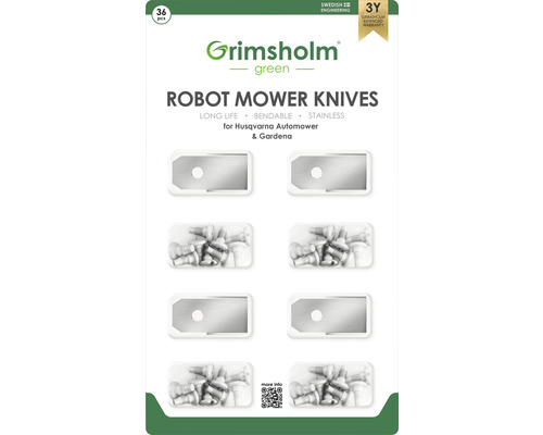 Náhradné nože Grimsholm pre robotické kosačky GARDENA balenie 36 ks