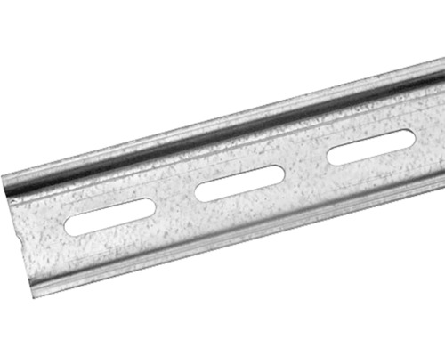 Montážna DIN lišta s otvormi oceľový plech pozinkovaný 1m - 1ks