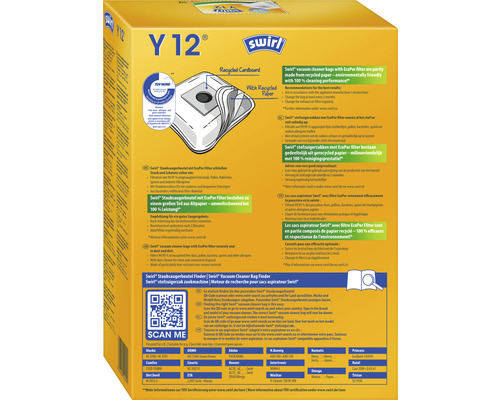 Balenie vreciek do vysávača Swirl Y 12 s filtrom EcoPor