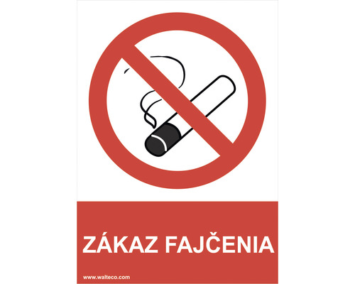 Výstražná tabuľka Zákaz fajčenia 148 x 105 mm