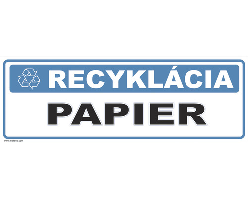 Recyklácia - Papier 100 x 290 mm