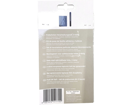 Dvojdielna súprava na spracovanie lepiacej fólie ideálna pre značkové fólie, trendové fólie, kovové fólie, zrkadlové fólie, tabule a šmýkačky panelov