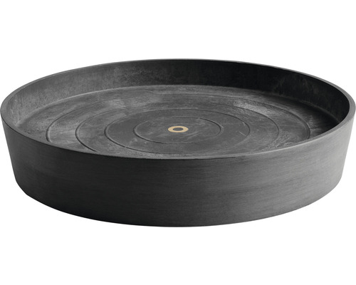 Miska pod kvetináč Ecopots na kolieskach plastová Ø 41,6 cm, výška 9 cm, tmavosivá Okrúhla plastová miska pod kvetináč