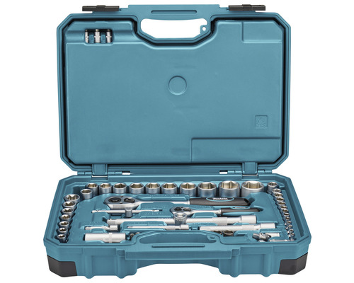 Sada náradia Makita s račňami, nástrčnými kľúčmi a bitmi