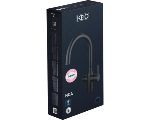 Balenie čiernej kuchynskej batérie