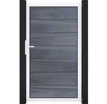 Záhradná bránka s rámom, rukoväťou a vodorovnými panelmi