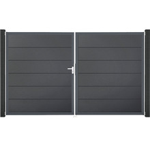 Dvojkrídlová brána s vodorovnými lamelami do záhrady