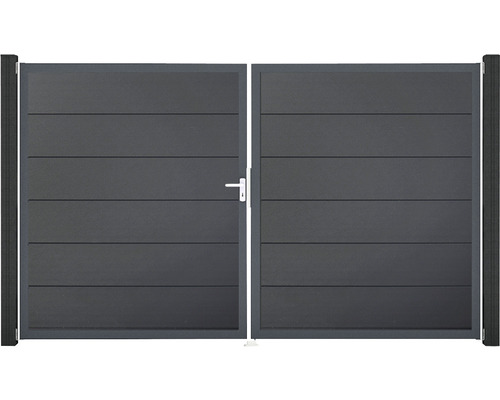 Dvojkrídlová brána s vodorovnými lamelami do záhrady