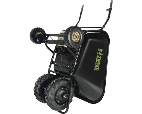 Elektrický motorový fúrik s korbou a kolesami