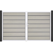 Dvojkrídlová brána s vodorovnými lamelami