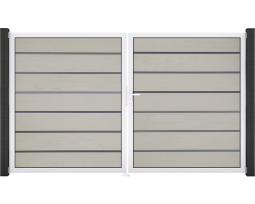 Dvojkrídlová brána s vodorovnými lamelami