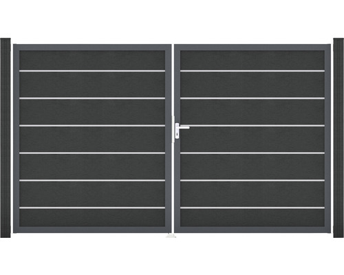 Dvojkrídlová brána s rukoväťou a stĺpikom brány