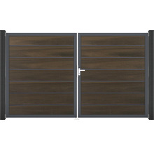 Drevená dvojkrídlová brána s rukoväťou