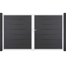 Dvojitá brána z plastu s hliníkovým rámom