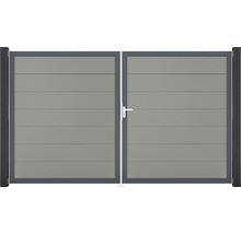 Dvojkrídlová brána z hliníka s rukoväťou