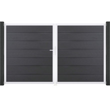 Dvojkrídlová brána s vodorovnými lamelami