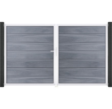 Dvojkrídlová brána s výplňou z plastových lamiel