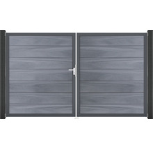 Dvojkrídlová brána z plastu s hliníkovým rámom