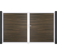 Dvojkrídlová brána s výplňou z vodorovných profilov