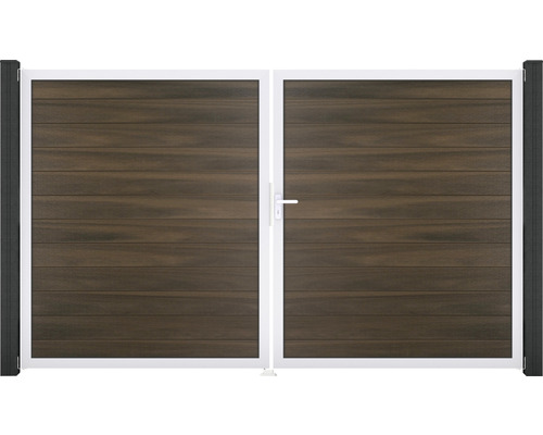 Dvojkrídlová brána s výplňou z vodorovných profilov