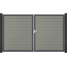 Dvojitá brána z plastu a kovu