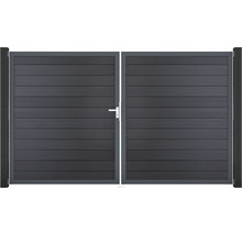 Dvojkrídlová brána z plastu s rukoväťou