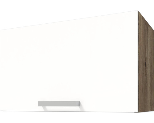 Kuchynská skrinka horná s vyklápacími dvierkami BASIC H 60 N dub halifax/biela lesk-0