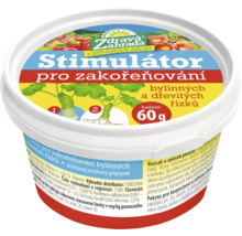 Stimulátor zakoreňovania bylinných a drevitých odrezkov v bielom obale