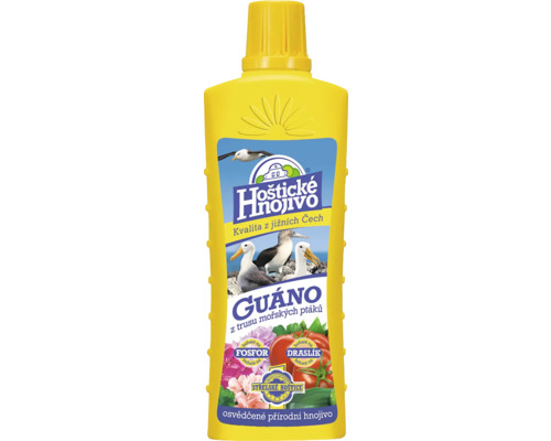 Hnojivo prírodné kvapalné guáno Hoštické hnojivo 500 ml Fľaša hnojiva Hostic Guano