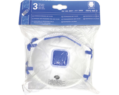 Respirátory FFP2 s filtrom, 3 kusy, balené