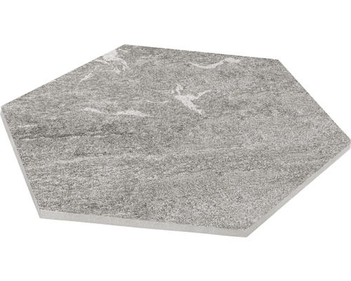 Šesťuholníková podlahová dlaždica so vzhľadom kameňa