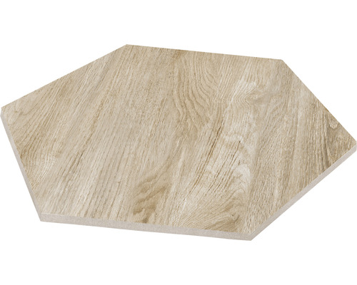 Šesťuholníková podlahová dlaždica so vzhľadom dreva