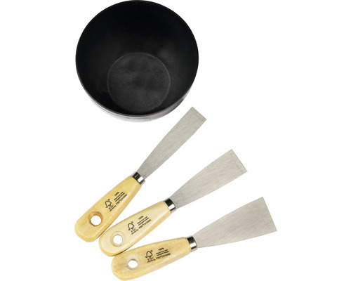 Súprava špachtlí s miešacou nádobou