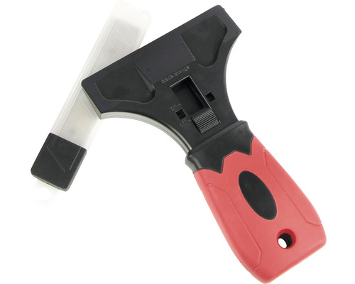 Škrabka na sklo s čepeľami a plastovým puzdrom