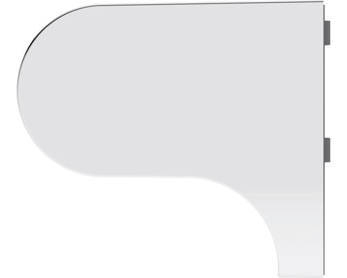 Sklenená polica so zaoblenými hranami