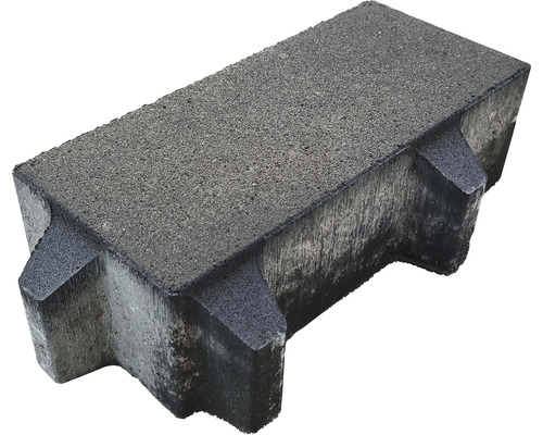 Drenážna dlažba Hydropas 30 x 15 x 8 cm čierna Sivá dlažobná kocka so systémom pero a drážka