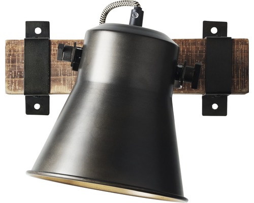 Nástenné svietidlo z kovu a dreva