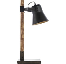 Stolová lampa DECCA kov,drevo/čierna 1xE27