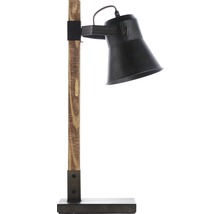 Stolová lampa DECCA kov,drevo/čierna 1xE27