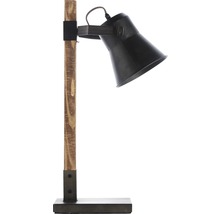 Stolová lampa DECCA kov,drevo/čierna 1xE27