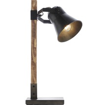 Stolová lampa DECCA kov,drevo/čierna 1xE27