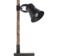 Stolová lampa DECCA kov,drevo/čierna 1xE27
