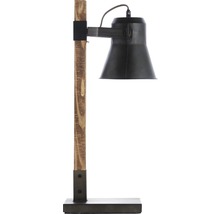 Stolová lampa DECCA kov,drevo/čierna 1xE27